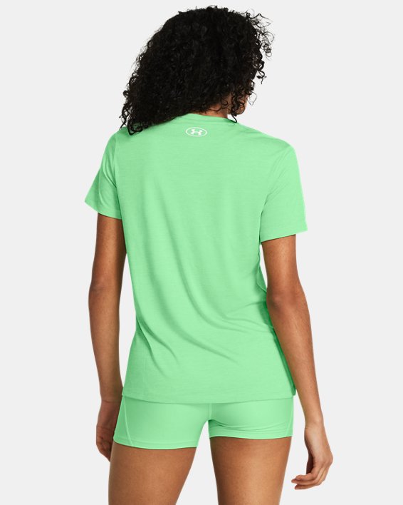 Camiseta de manga corta UA Tech™ Twist V-Neck para mujer, Green, pdpMainDesktop image number 1